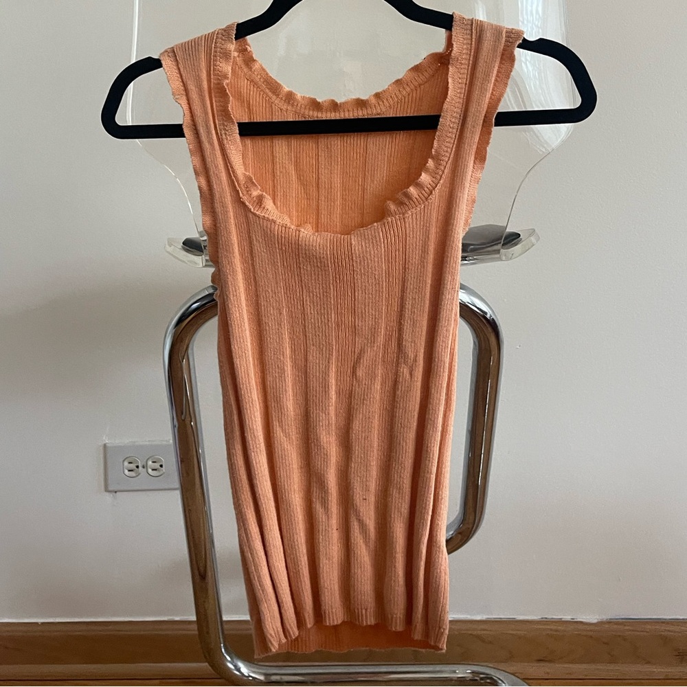 Urban Outfitters Peach Ribbed Tank